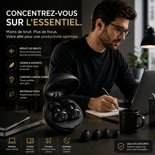 Molette de réglage du niveau de réduction de bruit sur les bouchons d'oreilles Capsul Store
